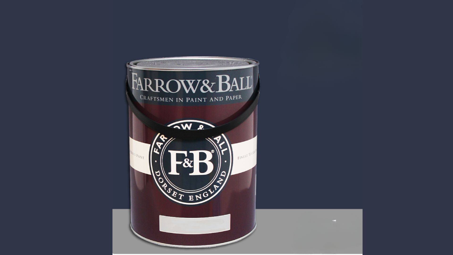 A can of paint featuring the Facebook logo prominently displayed on its label.