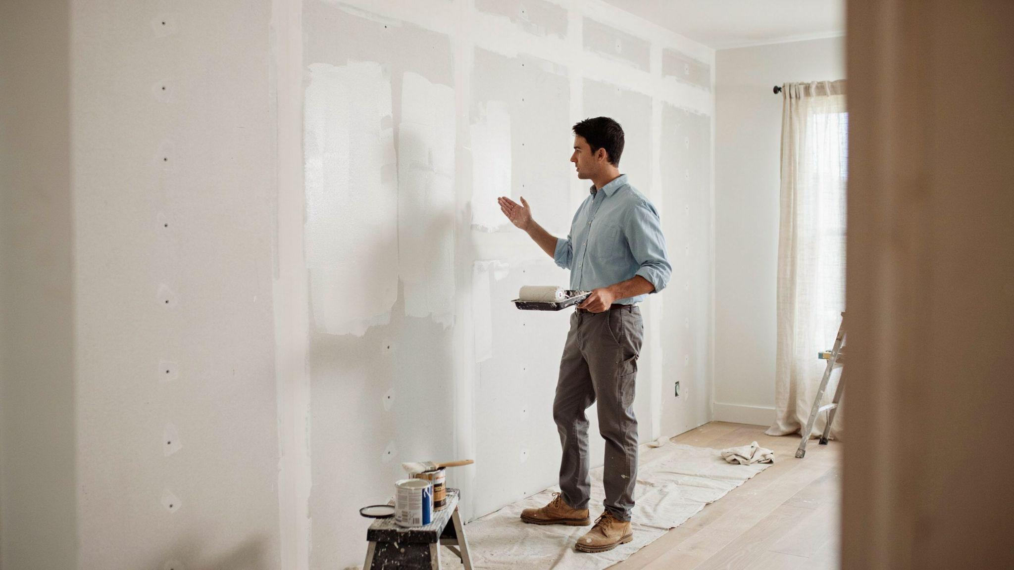 Comparing different primer types on new drywall to choose the best option for smooth and even paint coverage.
