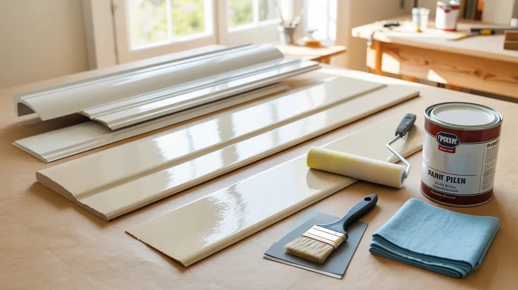 PVC boards in a workshop showing smooth surfaces and paint readiness.