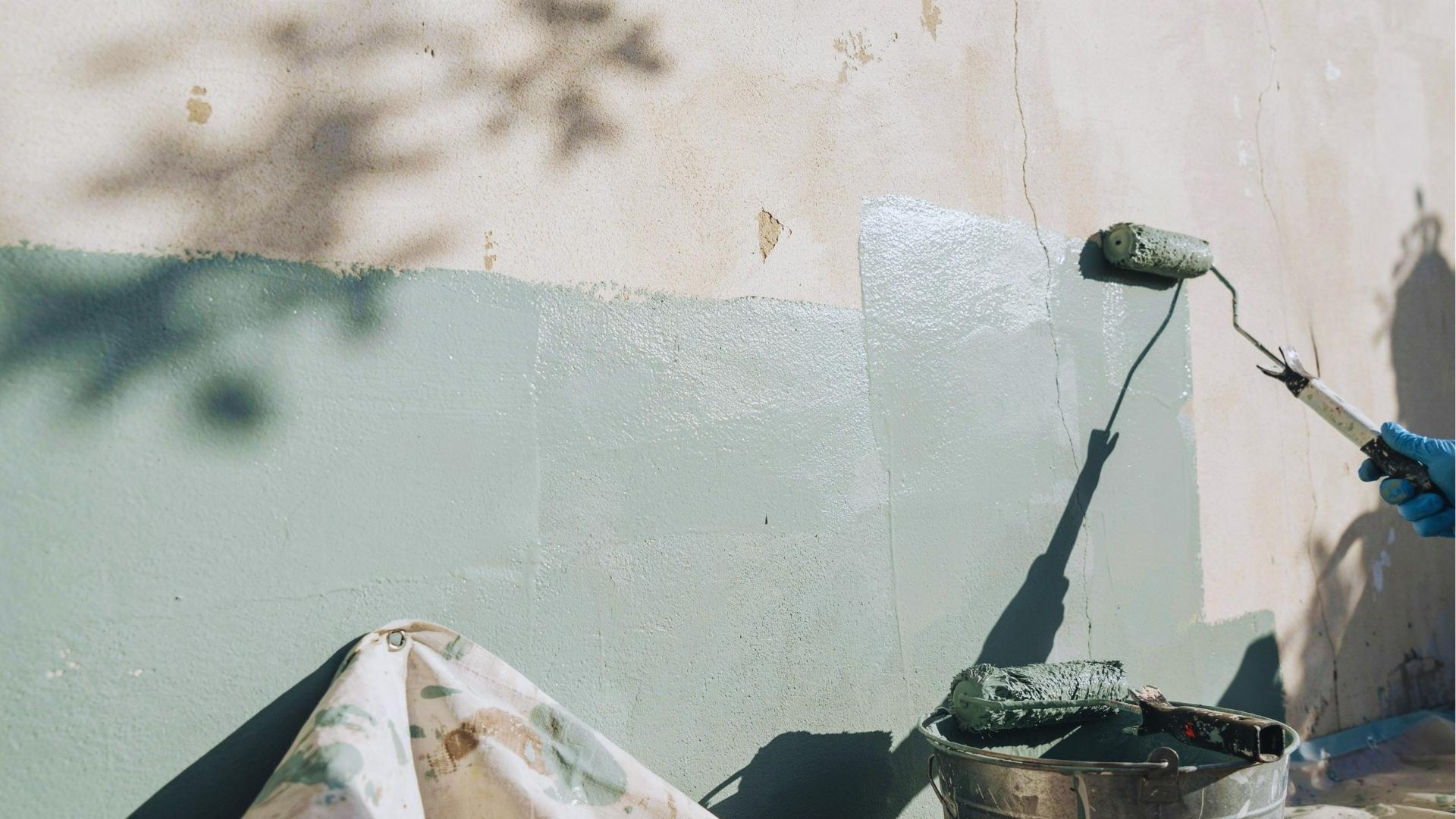 exterior wall painting affected by sunlight humidity airflow and surface texture showing how environmental factors impact paint drying speed.