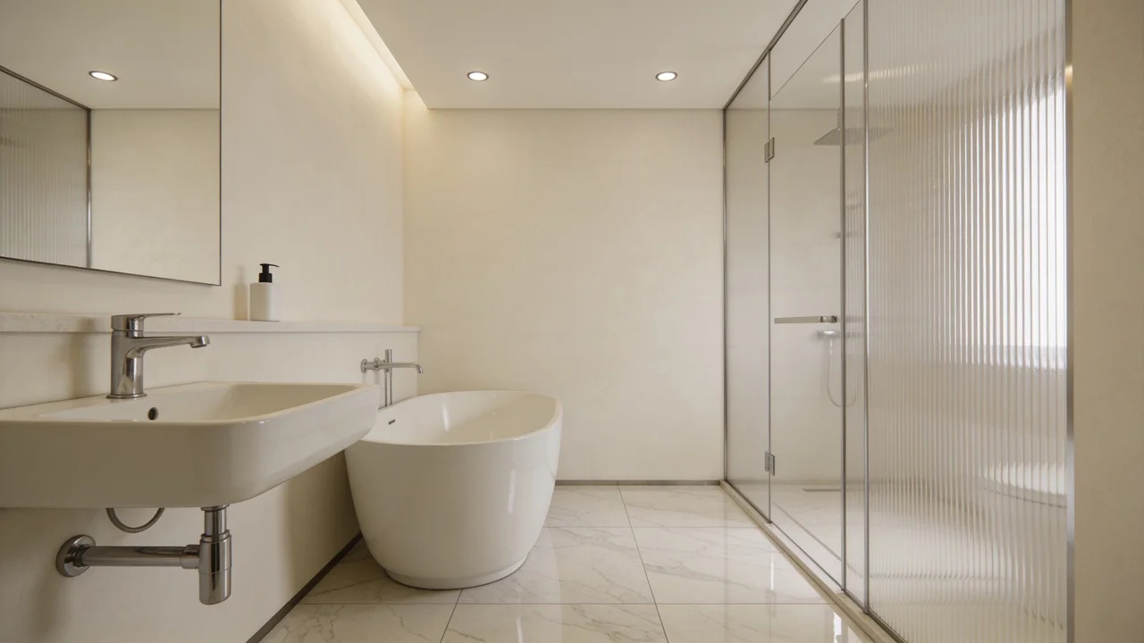 Premium bathroom paint finish with durable moisture-resistant protection.